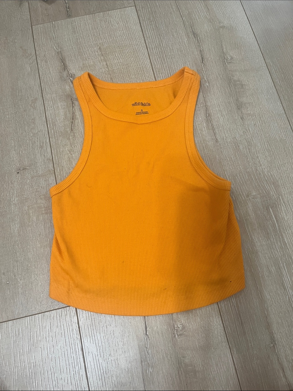 orange cropped tank top